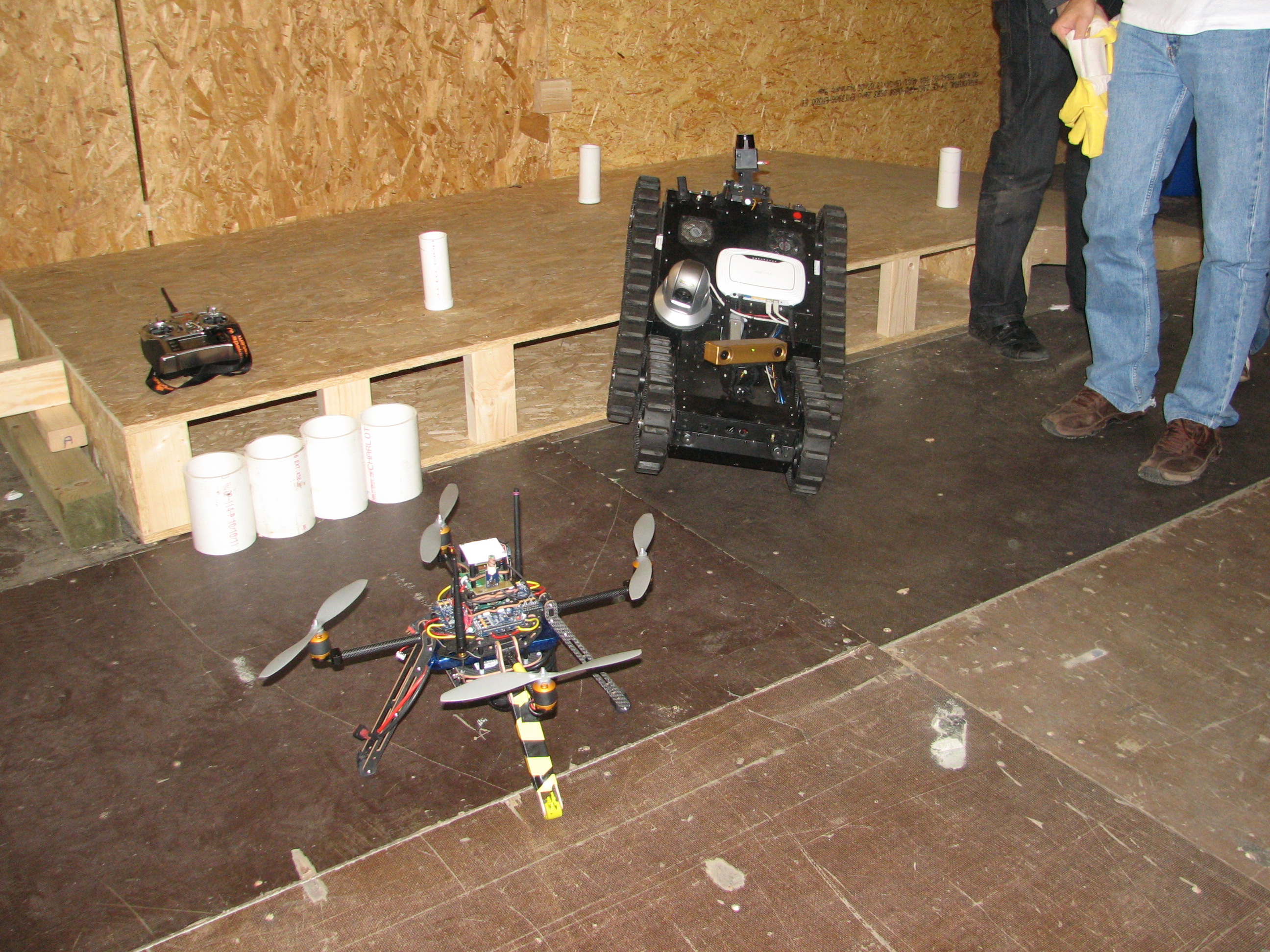  RAPOSA-NG and a quadcopter in Robocup 2013